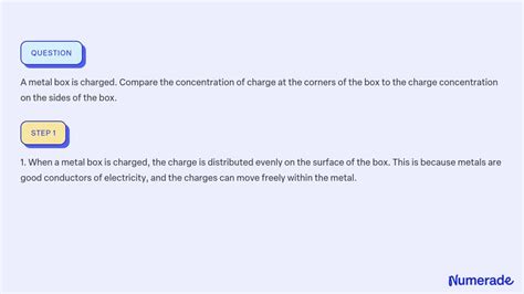 a metal box is charged compare the concentration|Solved A metal box is charged. Compare the concentration of.